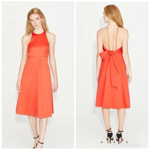 Gorgeous Red Strappy Halston Heritage Mini Dress - 0 - Picture 1 of 11